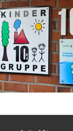 Vorschau der mobilen Webseite www.kindergruppe10.de, Kindergruppe 10 e.V.