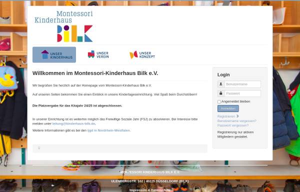 Vorschau von www.kinderhaus-bilk.de, Montessori-Kinderhaus Bilk e.V.