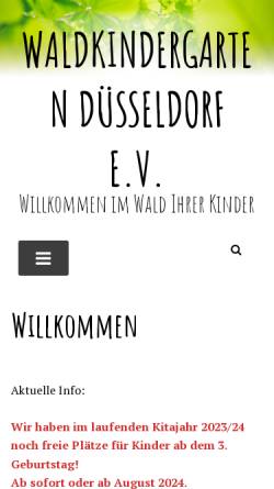 Vorschau der mobilen Webseite wakiga.de, Waldkindergarten Düsseldorf e.V.
