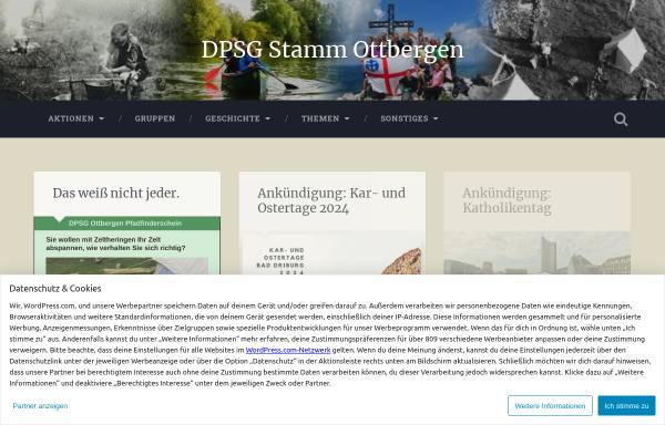 Vorschau von dpsgottbergen.wordpress.com, Deutsche Pfadfinderschaft Sankt Georg (DPSG), Stamm Ottbergen