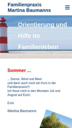 Vorschau der mobilen Webseite www.martinabaumanns.de, Orientierung und Hilfe im Familienleben