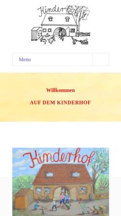 Vorschau der mobilen Webseite www.kitakinderhof.de, Kindertagesstätte Kinderhof