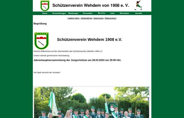 Vorschau von www.schuetzenverein-wehdem.de, Schützenverein Wehdem 1908 e.V.