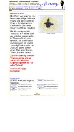 Vorschau der mobilen Webseite www.abraxas.wtal.de, Abraxas e.V.