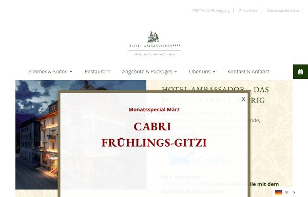 Vorschau von www.ambassador-brig.ch, Hotel Ambassador