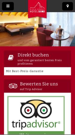 Vorschau der mobilen Webseite www.hotelsimi.ch, Hotel Simi