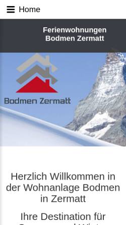 Vorschau der mobilen Webseite www.ferienwohnung-bodmen.ch, Wohnanlage Bodmen