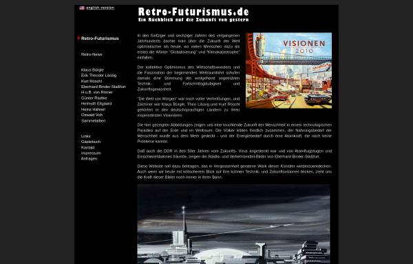 Vorschau von www.retro-futurismus.de, Retro-Futurismus.de - Ein Rückblick auf die Zukunft von gestern