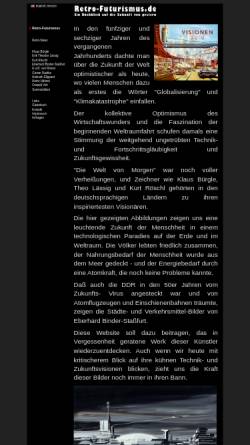 Vorschau der mobilen Webseite www.retro-futurismus.de, Retro-Futurismus.de - Ein Rückblick auf die Zukunft von gestern