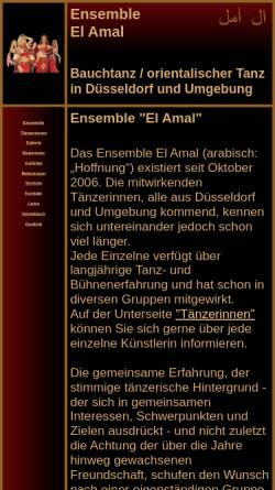 Vorschau der mobilen Webseite www.ensemble-el-amal.de, Ensemble El Amal