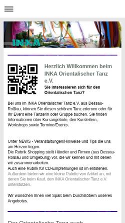 Vorschau der mobilen Webseite www.inka-tanz.de, Kismet