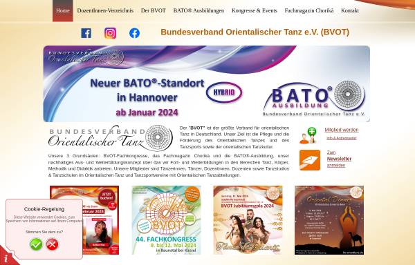 Vorschau von www.bv-orienttanz.de, Bundesverband für Orientalischen Tanz e.V.