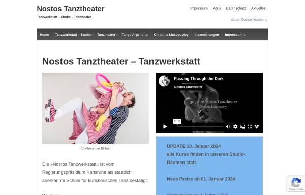 Vorschau von www.nostos-tanztheater.org, Nostos Tanztheater