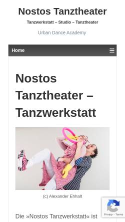 Vorschau der mobilen Webseite www.nostos-tanztheater.org, Nostos Tanztheater