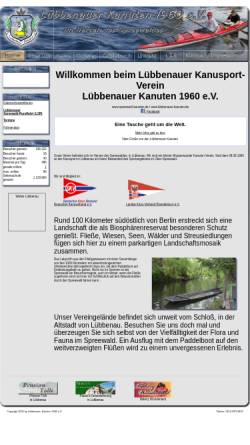 Vorschau der mobilen Webseite www.spreewald-kanuten.de, Lübbenauer Kanuten 1960 e.V. Kanusport im Spreewald Lübbenau