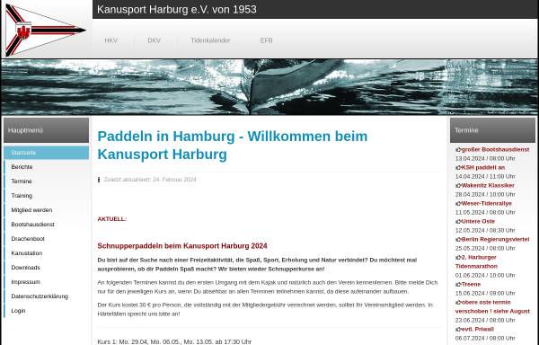 Vorschau von www.kanusport-harburg.de, Kanusport Harburg e.V.