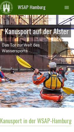 Vorschau der mobilen Webseite www.kanu-hamburg.de, WSAP Kanusport