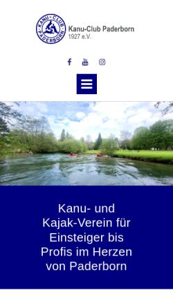 Vorschau der mobilen Webseite kanu-club-paderborn.de, Kanu Club Paderborn