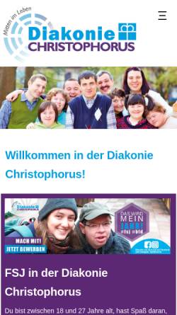 Vorschau der mobilen Webseite www.dw-christophorus.de, Christophorushaus Göttingen e.V.
