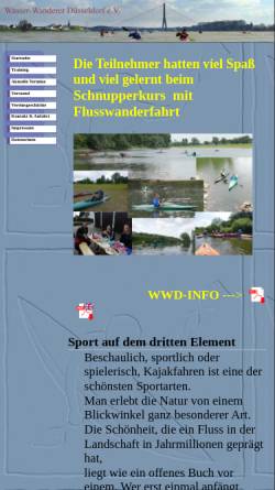 Vorschau der mobilen Webseite www.wwd-kanusport.de, Kanusportverein - Wasser-Wanderer-Düsseldorf e.V.