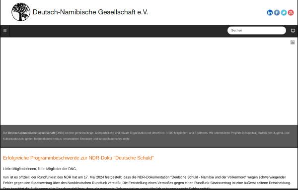 Vorschau von www.dngev.de, Deutsch-Namibische Gesellschaft e.V. (DNG)