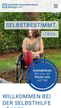 Vorschau der mobilen Webseite www.shk-goe.de, Selbsthilfe Körperbehinderter gGmbH