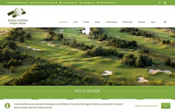 Vorschau von www.golfclub-stolperheide.de, Berliner Golfclub Stolper Heide