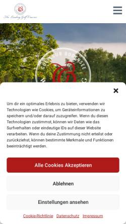 Vorschau der mobilen Webseite gcbw.de, Goldclub Bodensee Weissensberg