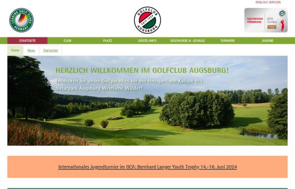Vorschau von www.golfclub-augsburg.de, Golfclub Augsburg