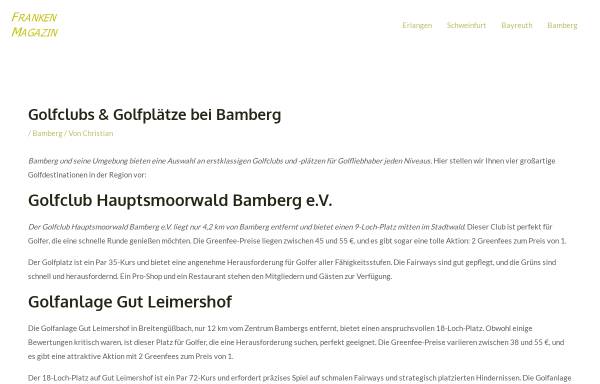 Vorschau von www.golfclubbamberg.de, Golfclub Bamberg