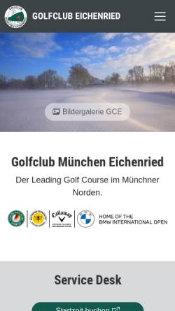 Vorschau der mobilen Webseite www.gc-eichenried.de, Golfclub Eichenried