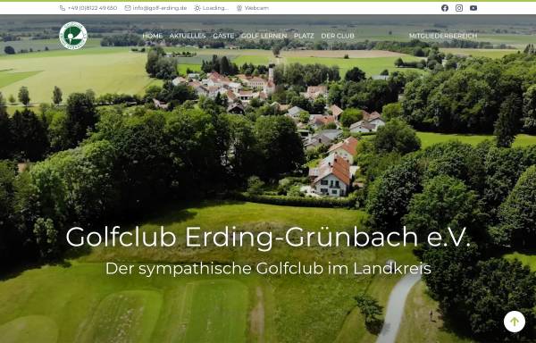 Vorschau von www.golf-erding.de, Golfclub Erding-Grünbach