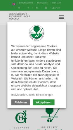 Vorschau der mobilen Webseite www.gceschenried.de, Golfclub Eschenried