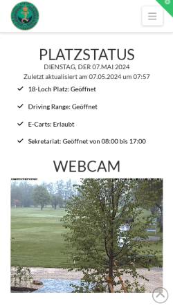 Vorschau der mobilen Webseite www.golfclub-tuerkheim.de, Golfclub Gut Ludwigsberg
