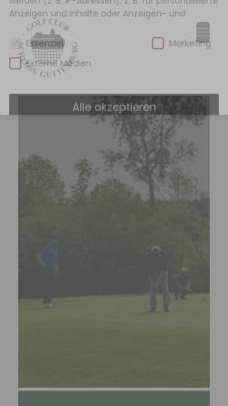 Vorschau der mobilen Webseite www.golfclub-guttenburg.de, Golfclub Schloss Guttenburg