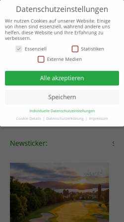 Vorschau der mobilen Webseite golfclub-steigerwald.de, Golfclub Steigerwald