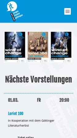 Vorschau der mobilen Webseite www.junges-theater.de, Junges Theater Göttingen