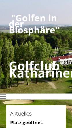 Vorschau der mobilen Webseite www.golfclub-katharinenhof.de, Golfclub Katharinenhof
