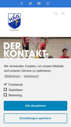 Vorschau der mobilen Webseite www.hsg-volkach.de, HSG Volkach e.V.