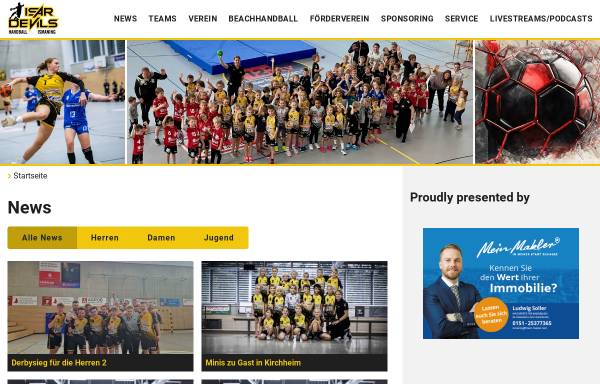 Vorschau von www.handballismaning.de, Handball in Ismaning