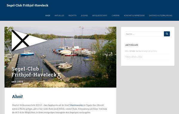 Vorschau von www.scf-h.de, Segelclub Frithjof-Haveleck e.V.