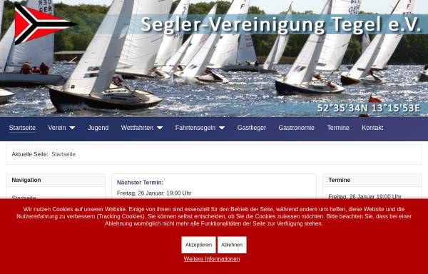 Vorschau von www.svt-berlin.de, Segler-Vereinigung Tegel e.V.