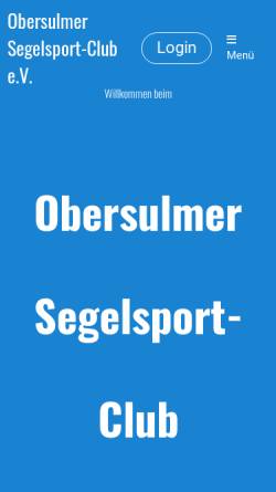 Vorschau der mobilen Webseite www.osc-segeln.de, Obersulmer Segelsport-Club e.V.