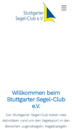 Vorschau der mobilen Webseite www.stuttgartersegelclub.de, Stuttgarter Segel-Club e.V.
