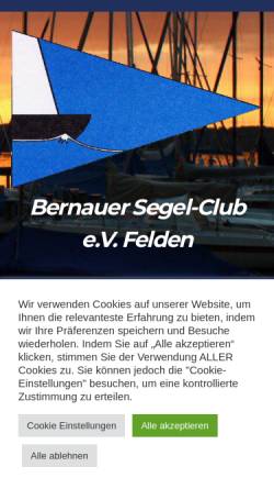 Vorschau der mobilen Webseite www.bscf-chiemsee.de, Bernauer Segel-Club Felden e.V. (BSCF)