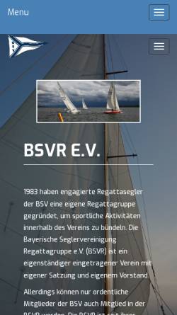 Vorschau der mobilen Webseite www.bsvr.de, BSVR - Bayerische Seglervereinigung Regattagruppe e.V.