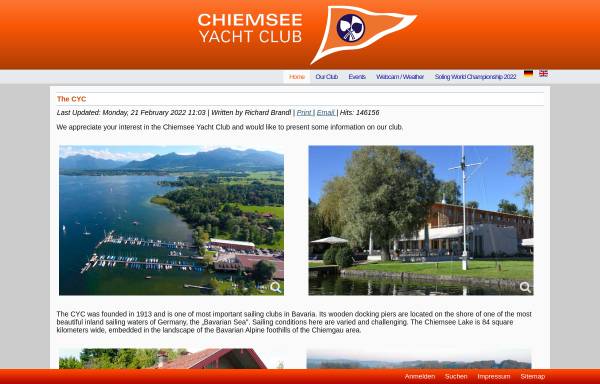Vorschau von www.cyc-prien.de, CYC - Chiemsee-Yacht-Club e.V.