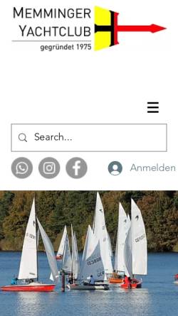 Vorschau der mobilen Webseite www.memminger-yachtclub.de, MMYC - Memminger Yacht - Club e.V.