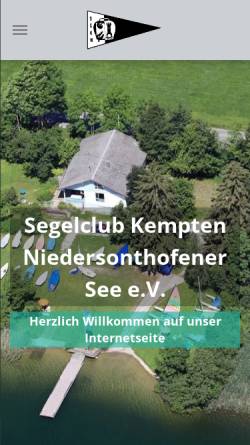 Vorschau der mobilen Webseite www.sckn.de, SCKN - Segelclub Kempten Niedersonthofener See e.V.
