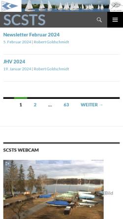 Vorschau der mobilen Webseite www.scsts.de, SCSTS - Segelclub Staffelsee e.V.